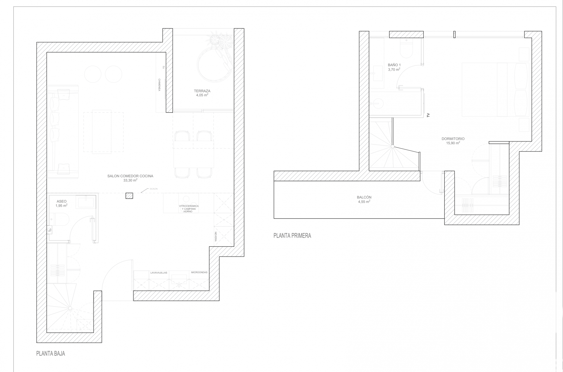 Duplex a Madrid, Spagna 1 camera da letto, 77 mq. N° 172529
