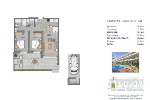 Dzīvoklis pārdošanā Murcia, Spānijā 2 istabas, 72 m2 Nr. 193384 - attēls 12