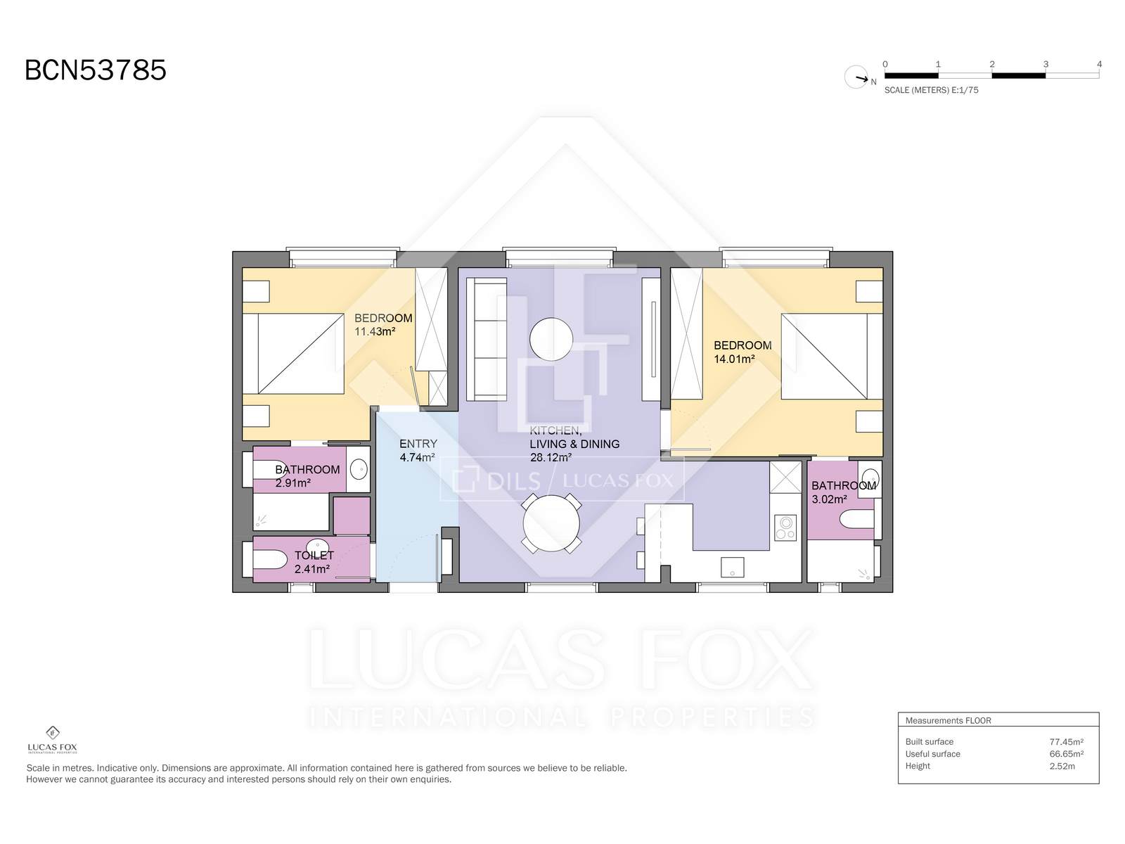 Huoneisto Barcelona, Espanja 2 makuuhuonetta, 80 m2 No. 150478