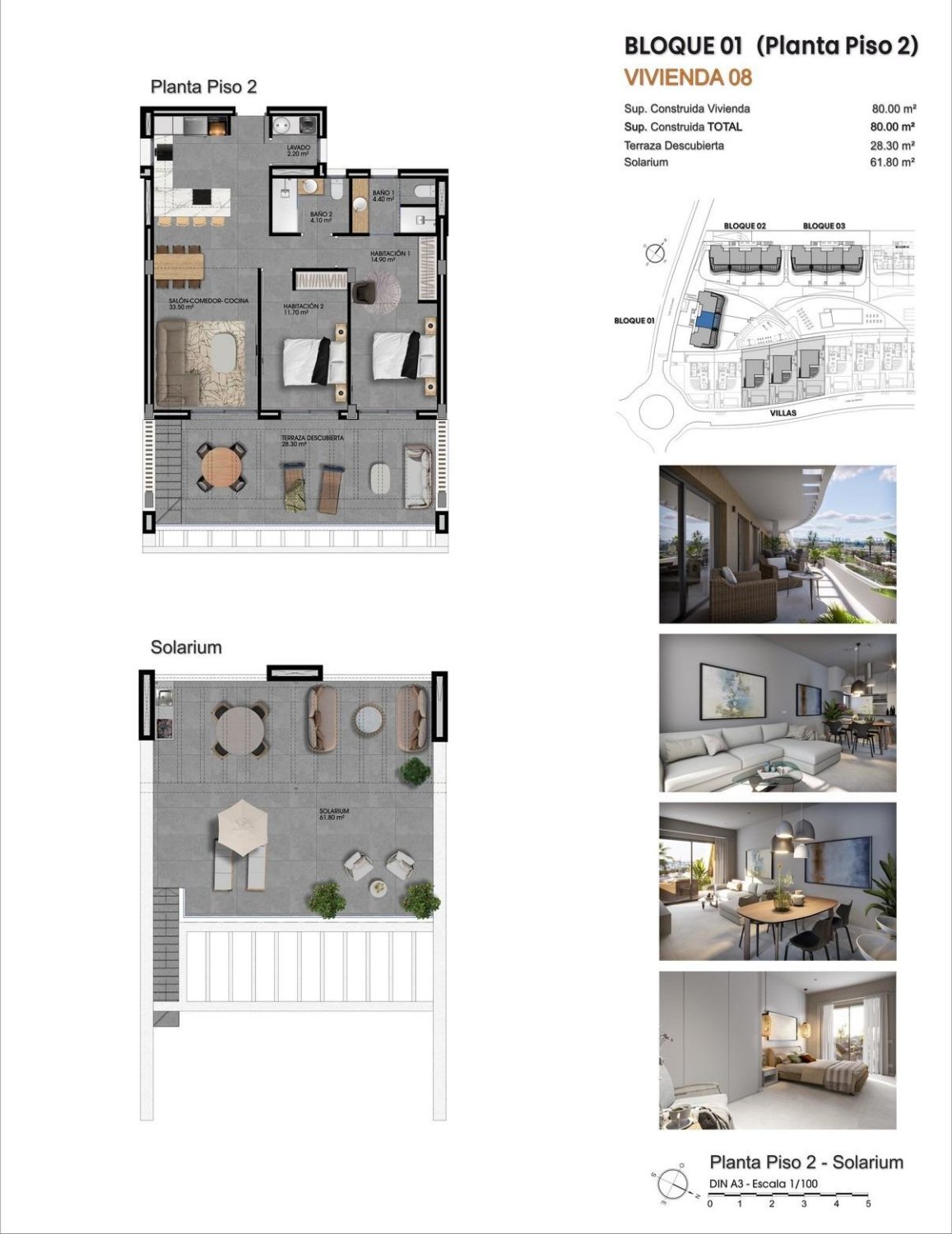 Huoneisto Finestrat, Alicante, Espanja 2 makuuhuonetta, 80 m2 No. 151710