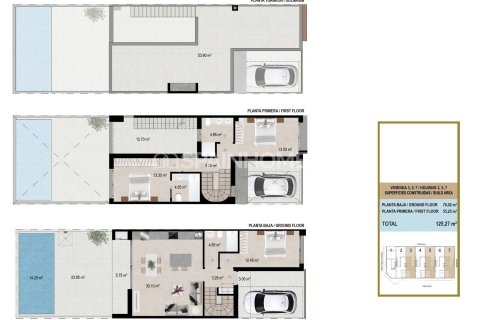 Huvila myytävänä San Javier, Murcia, Espanja, 3 makuuhuonetta, 125 m2 No. 142830 - kuva 11