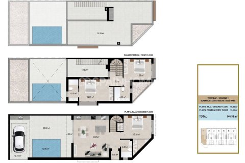 Huvila myytävänä San Javier, Murcia, Espanja, 3 makuuhuonetta, 125 m2 No. 142830 - kuva 12