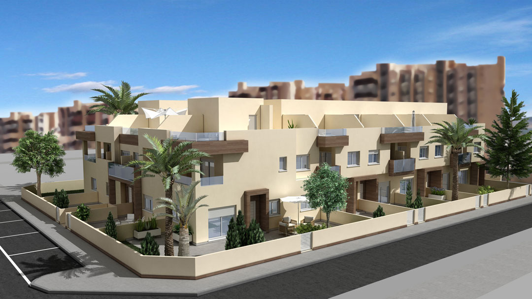 Tvåvåningslägenhet i La Manga del Mar Menor, Murcia, Spanien 3 sovrum, 118 kvm. Nr. 136533