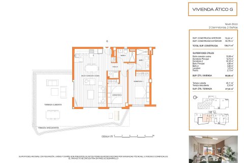 Penthäuser zum Verkauf in Fuengirola, Malaga, Spanien 2 Schlafzimmer, 79 m2 Nr. 169578 - Foto 8