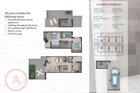 Paritalo myytävänä La Manga del Mar Menor, Murcia, Espanja, 2 makuuhuonetta, 97 m2 No. 137121 - kuva 15