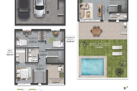 Kaupunkipientalo myytävänä Mojacar, Almeria, Espanja, 3 makuuhuonetta, 168 m2 No. 194246 - kuva 8
