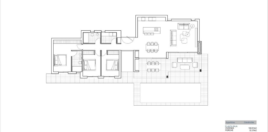 Villa Calpe, Alicante, Spanien 3 sovrum, 139 kvm. Nr. 135042