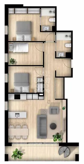 Lägenhet i Lloret de Mar, Girona, Spanien 3 sovrum, 99 kvm. Nr. 168020