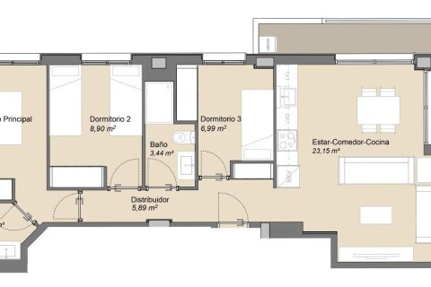 Apartment à vendre à Valencia, Espagne, 1 chambre, 84.7 m2 No. 147583 - photo 2