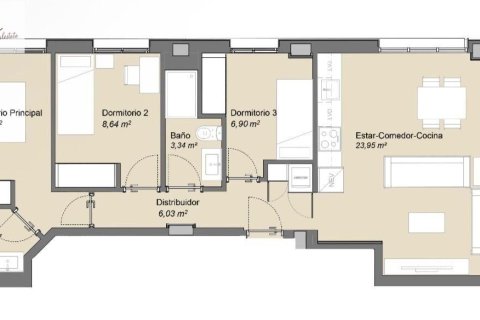 Продажа квартиры в Валенсия, Испания 1 спальня, 76.3м2 №147583 - фото 2