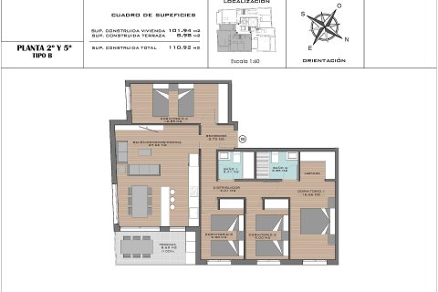 Apartamento en venta en Elche, Alicante, España 4 dormitorios, 110 m2 No. 77506 - foto 11