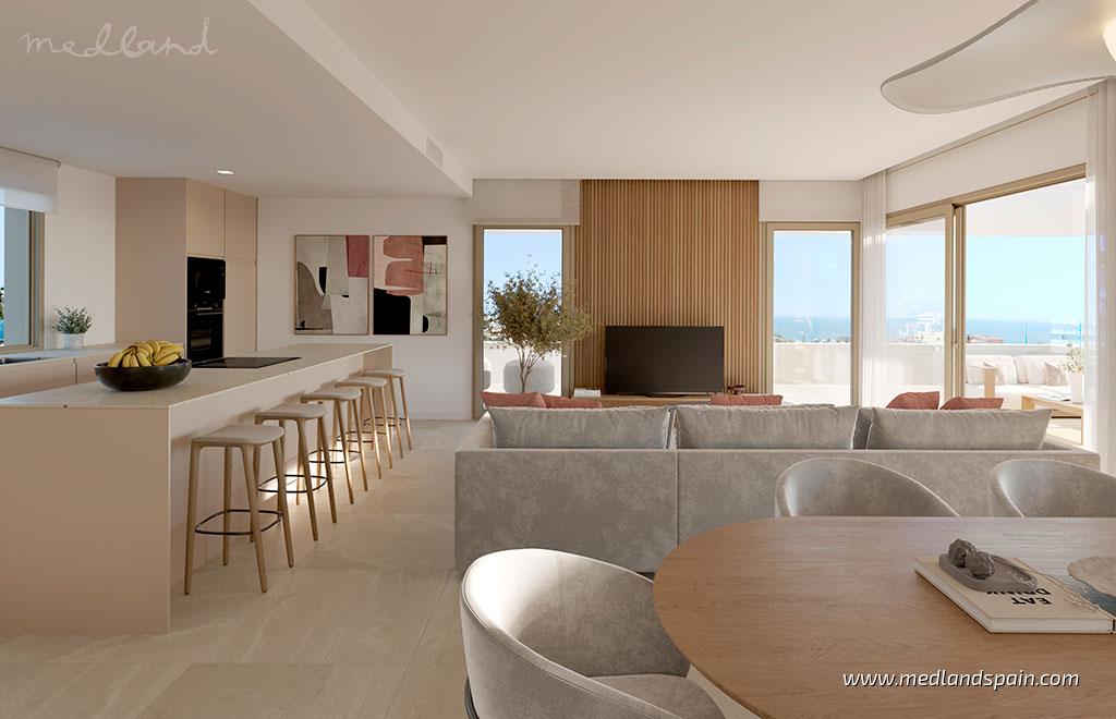 Appartamento a Mijas Costa, Malaga, Spagna 3 camere da letto, 135 mq. N° 151233