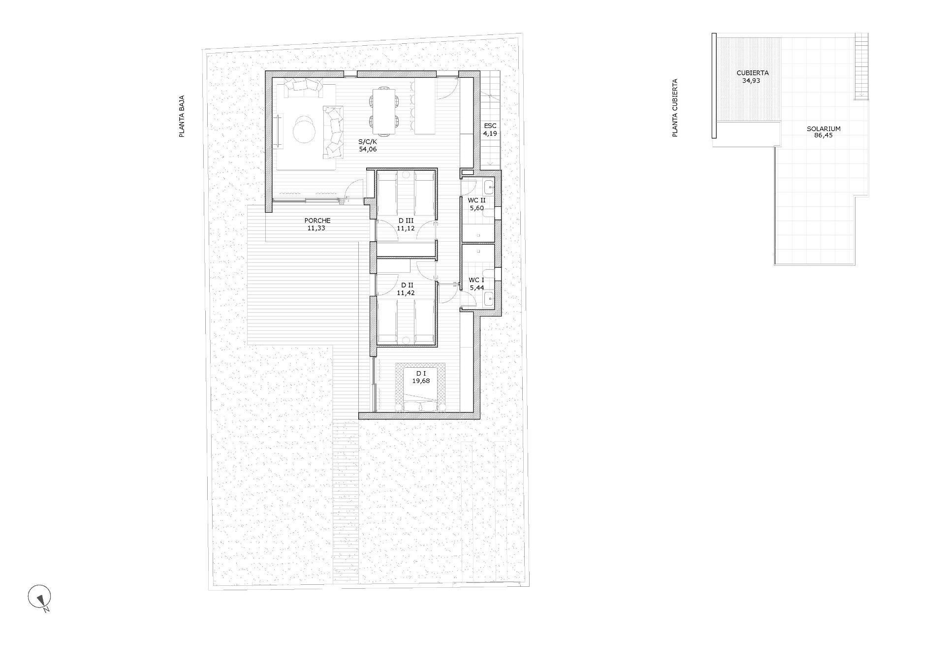 Villa en San Miguel de Salinas, Alicante, España 3 dormitorios, 107 m2 No. 134360