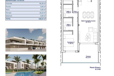 Huoneisto myytävänä Pilar de la Horadada, Alicante, Espanja, 2 makuuhuonetta, 90 m2 No. 161197 - kuva 12