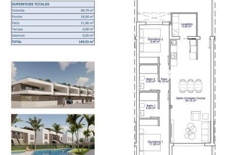 Huoneisto myytävänä Pilar de la Horadada, Alicante, Espanja, 2 makuuhuonetta, 98 m2 No. 161195 - kuva 12
