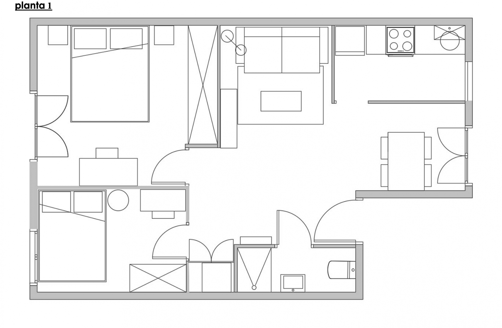 Apartment à Barcelona, Espagne 2 chambres, 52 m2 No. 195021