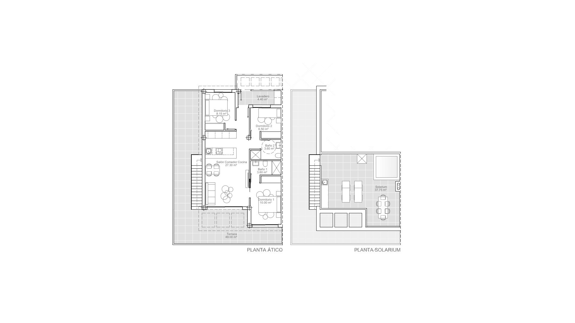 Penthouse in VISTA AZUL XXXVIII LO MONTE, Pilar de la Horadada, Alicante, Spa, 3 bedrooms, 78 sq.m. No. 166553