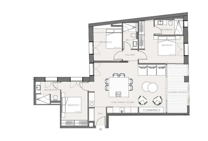 Huoneisto Mallorca, Espanja 3 makuuhuonetta, 102 m2 No. 143937