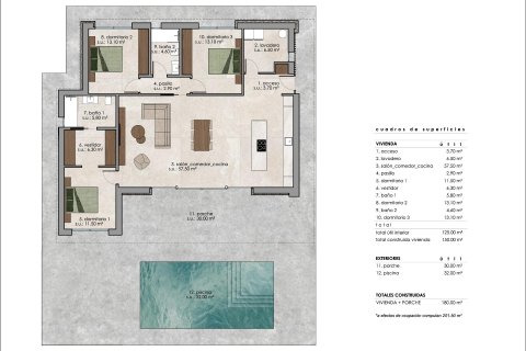 Villa en venta en Pinoso, Alicante, España 3 dormitorios, 150 m2 No. 189032 - foto 24