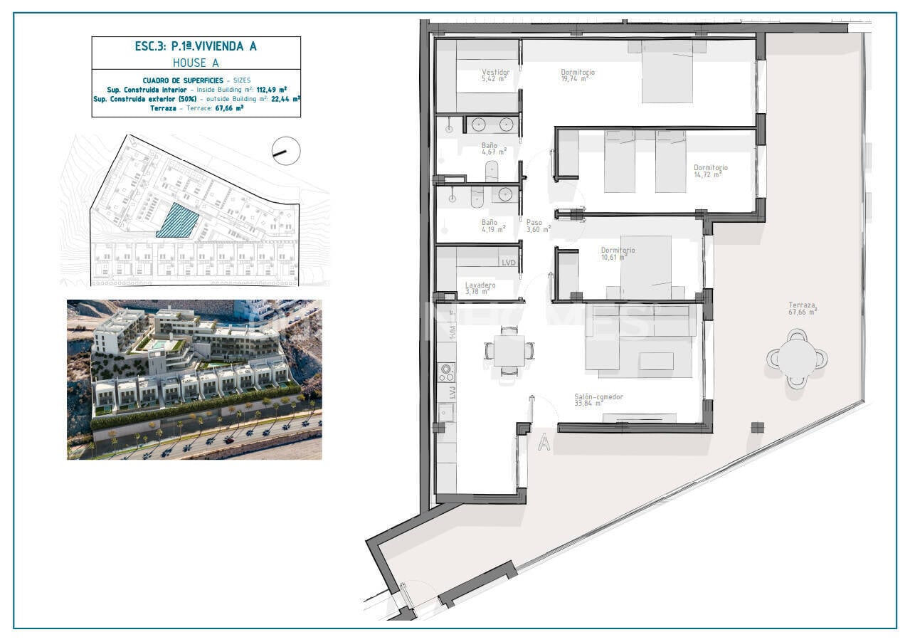 Dzīvoklis Aguilas, Murcia, Spānijā 3 istabas, 88 m2 Nr. 178237