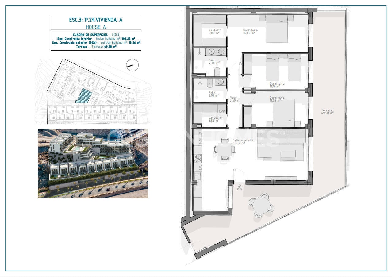 Dzīvoklis Aguilas, Murcia, Spānijā 3 istabas, 88 m2 Nr. 178237