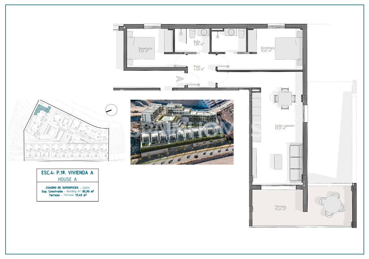 Dzīvoklis Aguilas, Murcia, Spānijā 3 istabas, 88 m2 Nr. 178237