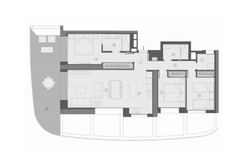 Layout 3 bedrooms, 142 sq.m. in Benidorm, Alicante, Spain №147064
