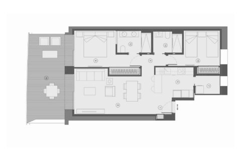 Layout 2 bedrooms, 105 sq.m. in Benidorm, Alicante, Spain №147063