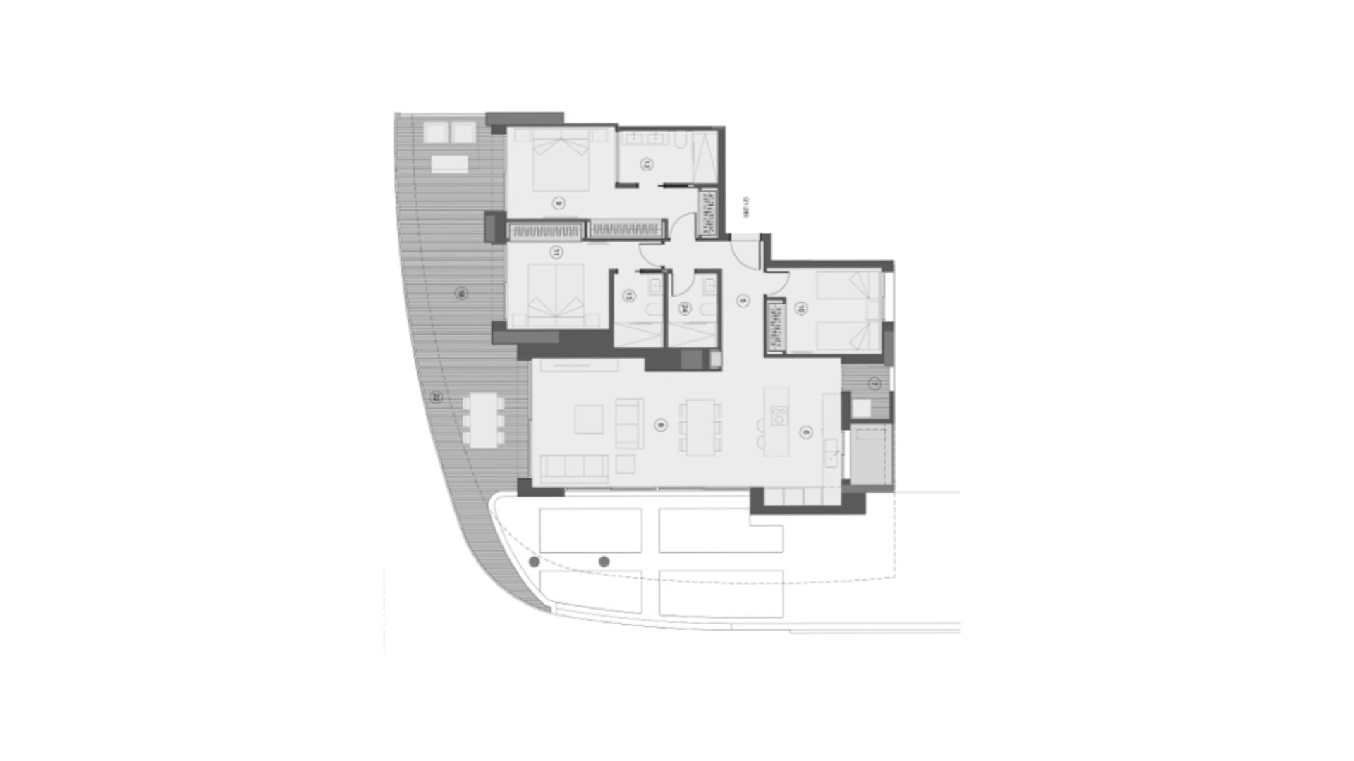 Apartament w Sunset Sailors, Benidorm, Alicante, Hiszpania 3 sypialnie, 164 mkw. nr 147151