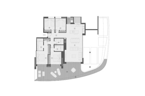 Layout 4 bedrooms, 191 sq.m. in Sunset Sailors, Benidorm, Alicante, Spain №147160
