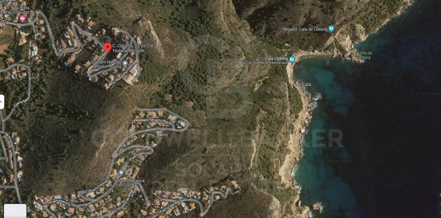 Tomt i Moraira, Alicante, Spanien 1008 kvm. Nr. 160362