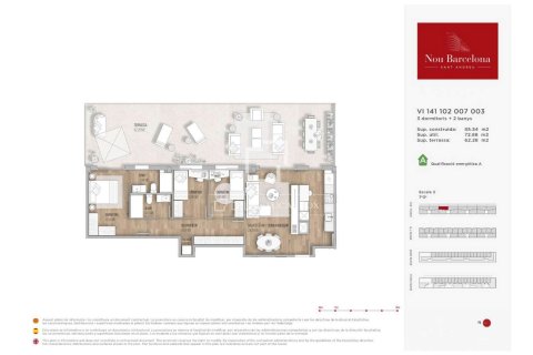 Продажа квартиры в Ла Сагрера, Барселона, Испания 3 спальни, 85м2 №150745 - фото 21
