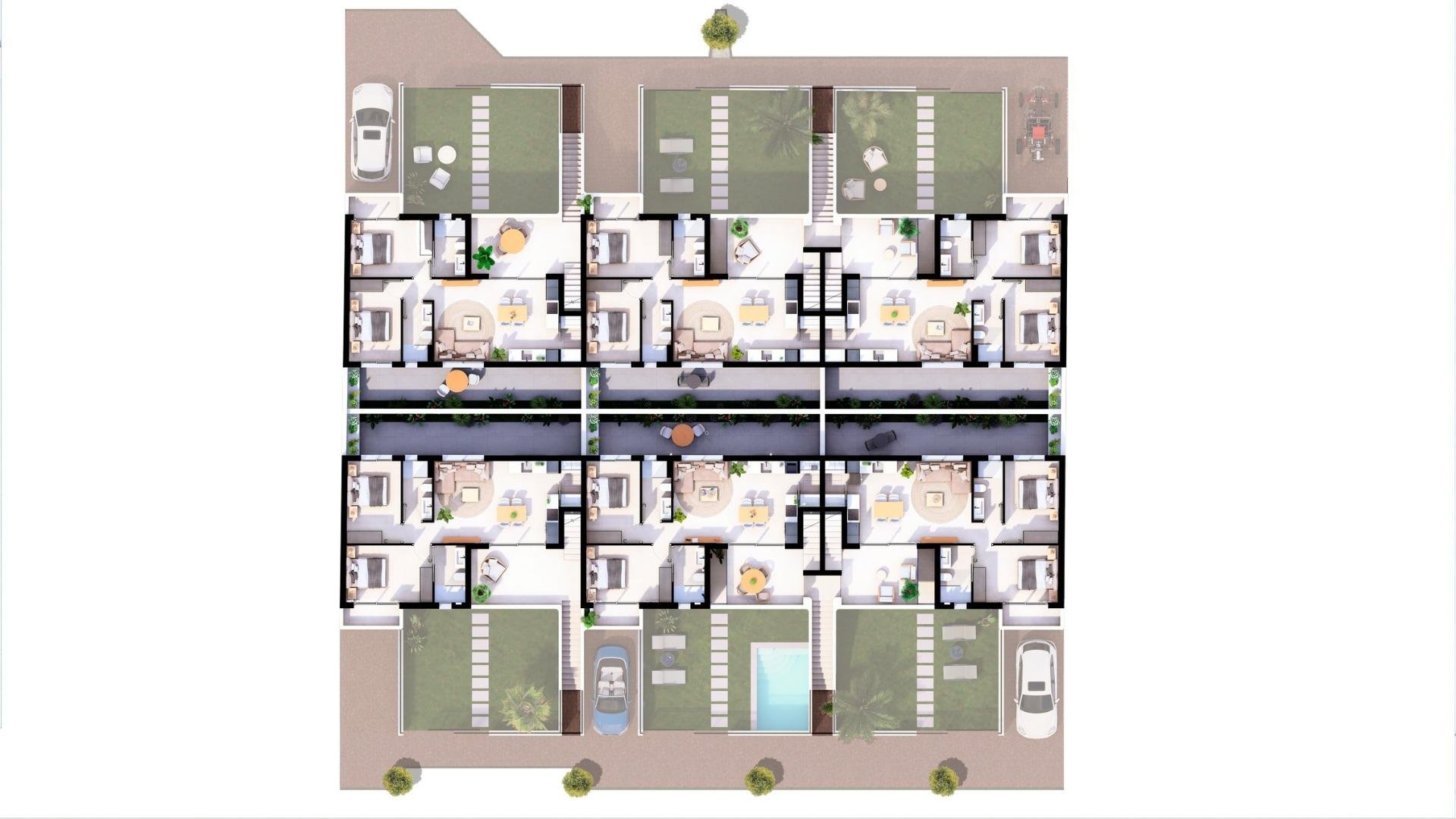 Bungalo Lo Pagan, Murcia, Spānijā 2 istabas, 69 m2 Nr. 141610