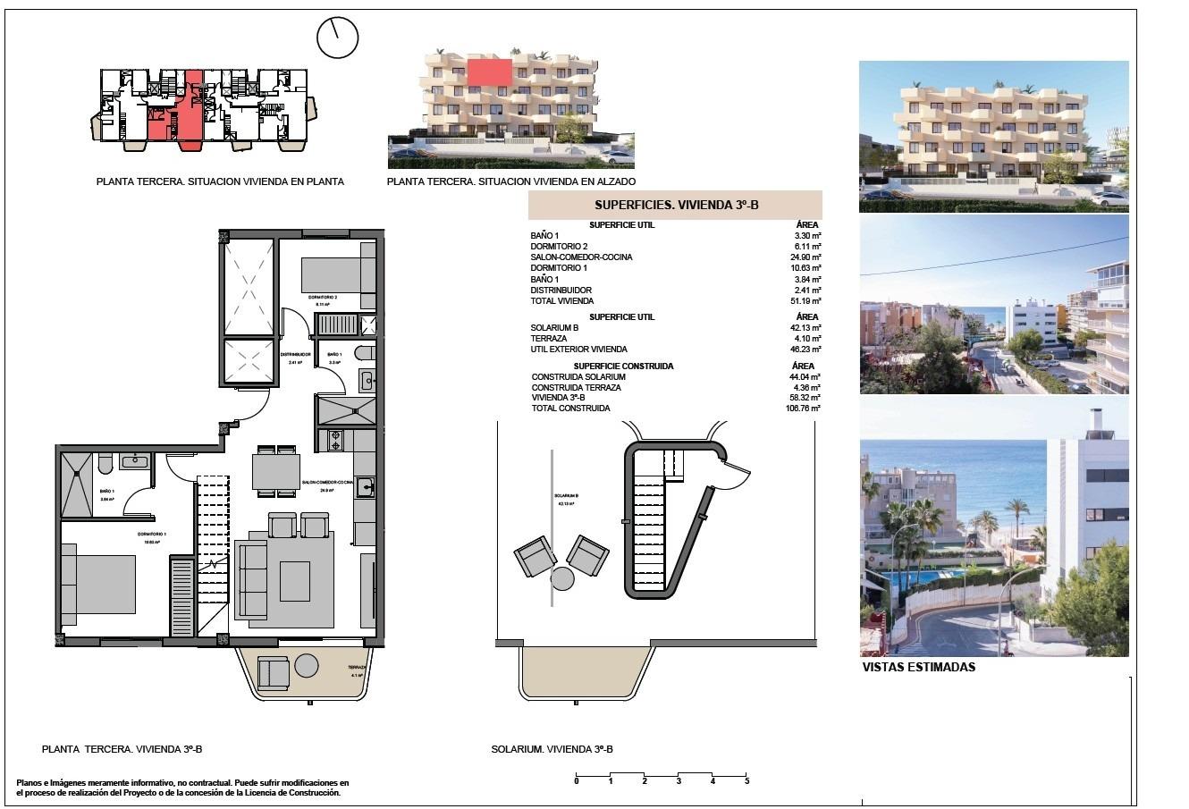 Wohnung in El Campello, Alicante, Spanien 2 Schlafzimmer, 58 m2 Nr. 151582