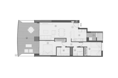 Layout 2 bedrooms, 109 sq.m. in Sunset Sailors, Benidorm, Alicante, Spain №147144