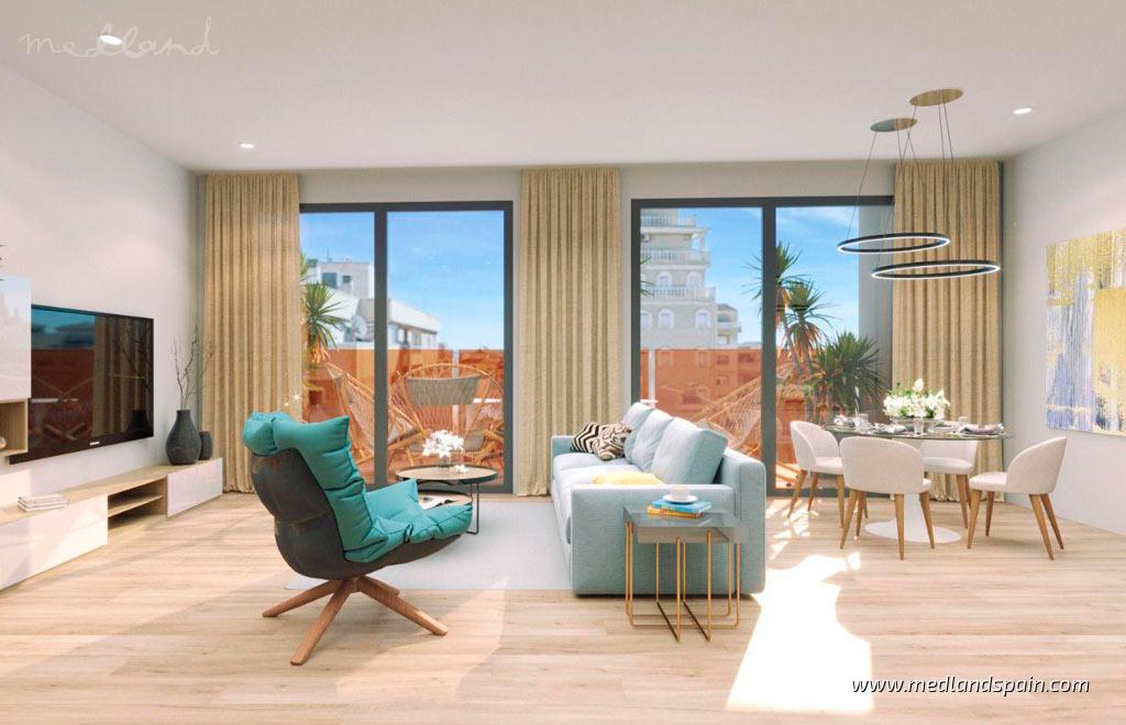 Lägenhet i Torrevieja, Alicante, Spanien 2 sovrum, 98 kvm. Nr. 144467