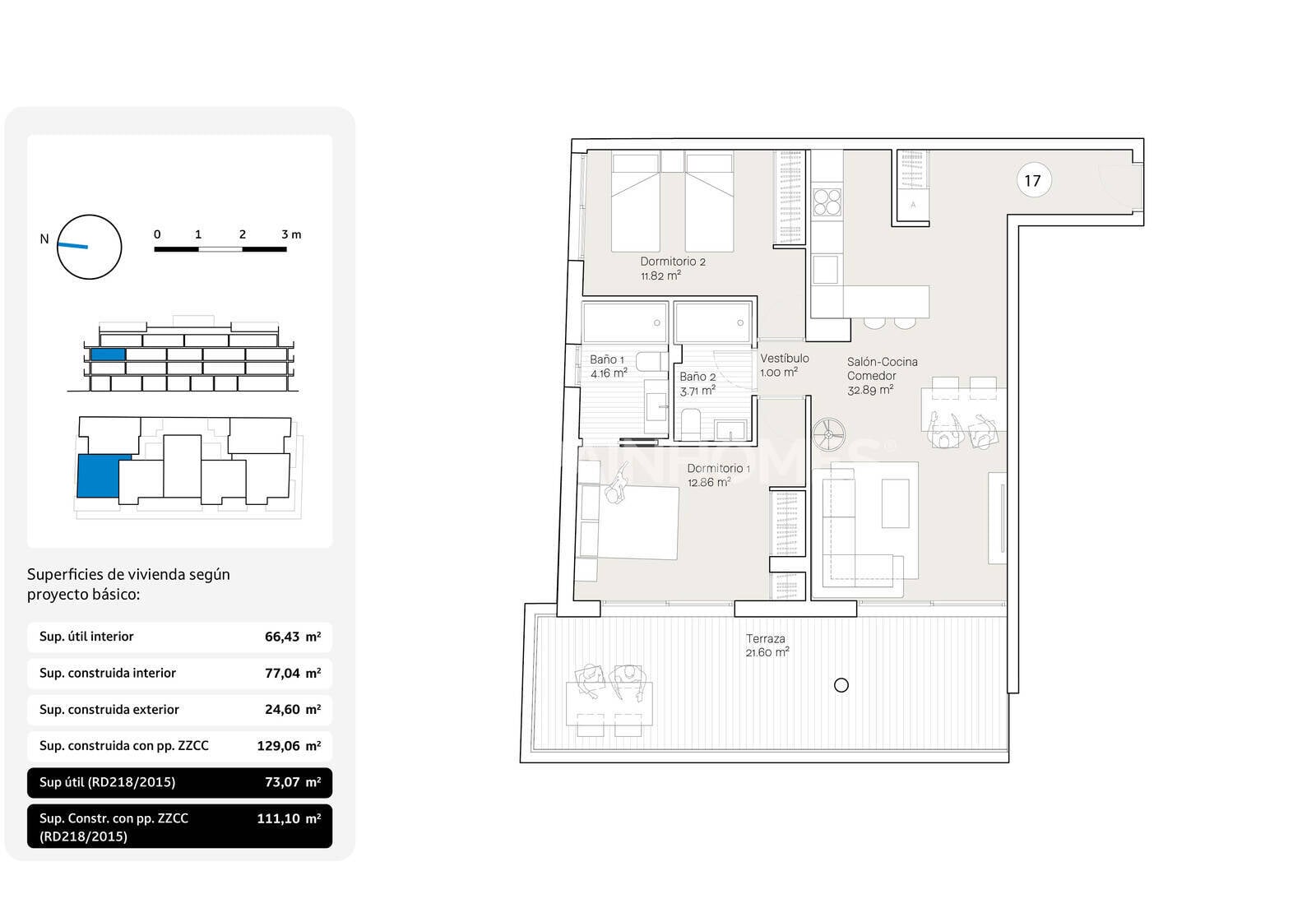 Apartment à Rincon de la Victoria, Malaga, Espagne 2 chambres, 110 m2 No. 155792