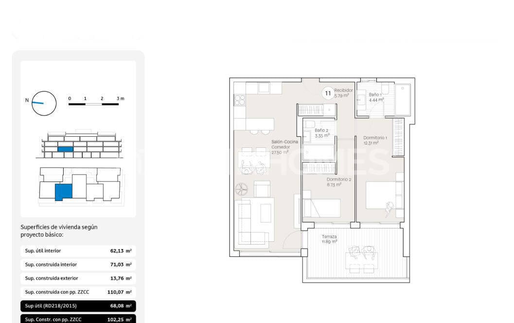 Apartment à Rincon de la Victoria, Malaga, Espagne 2 chambres, 110 m2 No. 155792