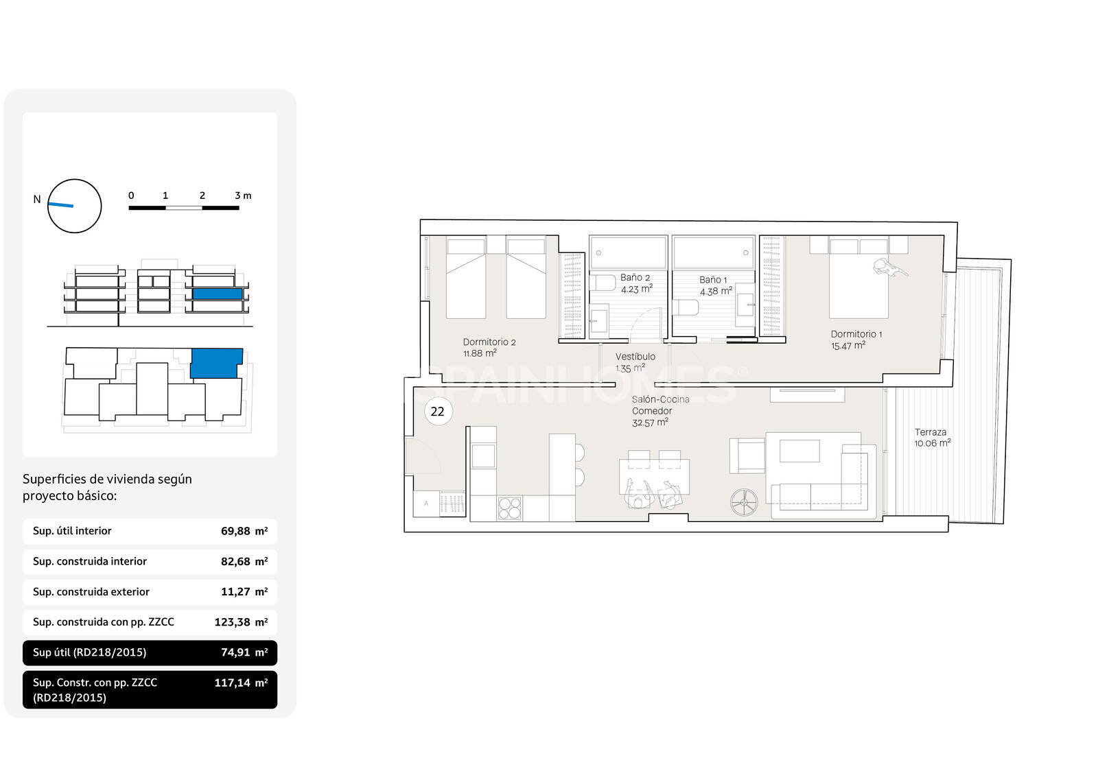 Apartamento en Rincón de la Victoria, Málaga, España 1 dormitorio, 60 m2 No. 155790