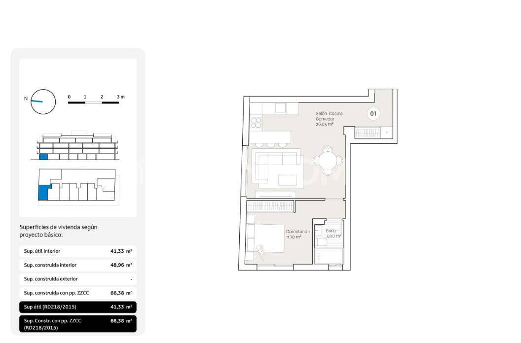 Apartamento en Rincón de la Victoria, Málaga, España 1 dormitorio, 60 m2 No. 155790