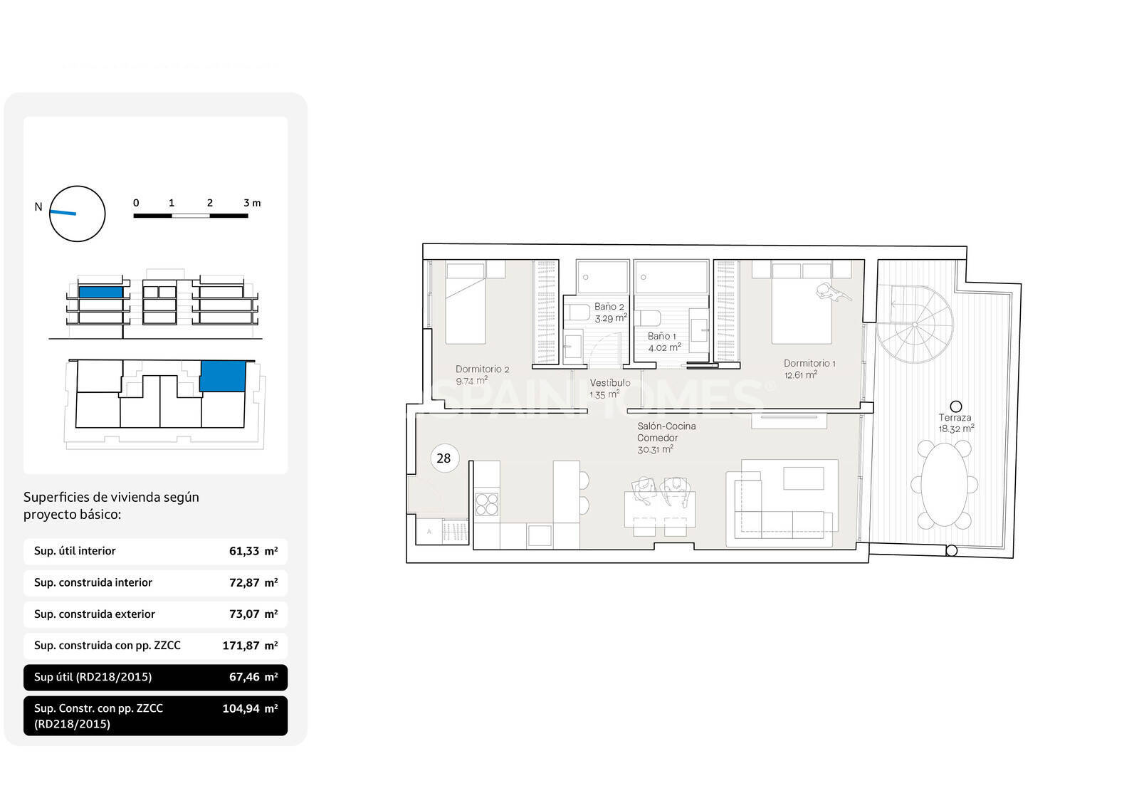 Apartamento en Rincón de la Victoria, Málaga, España 1 dormitorio, 60 m2 No. 155790