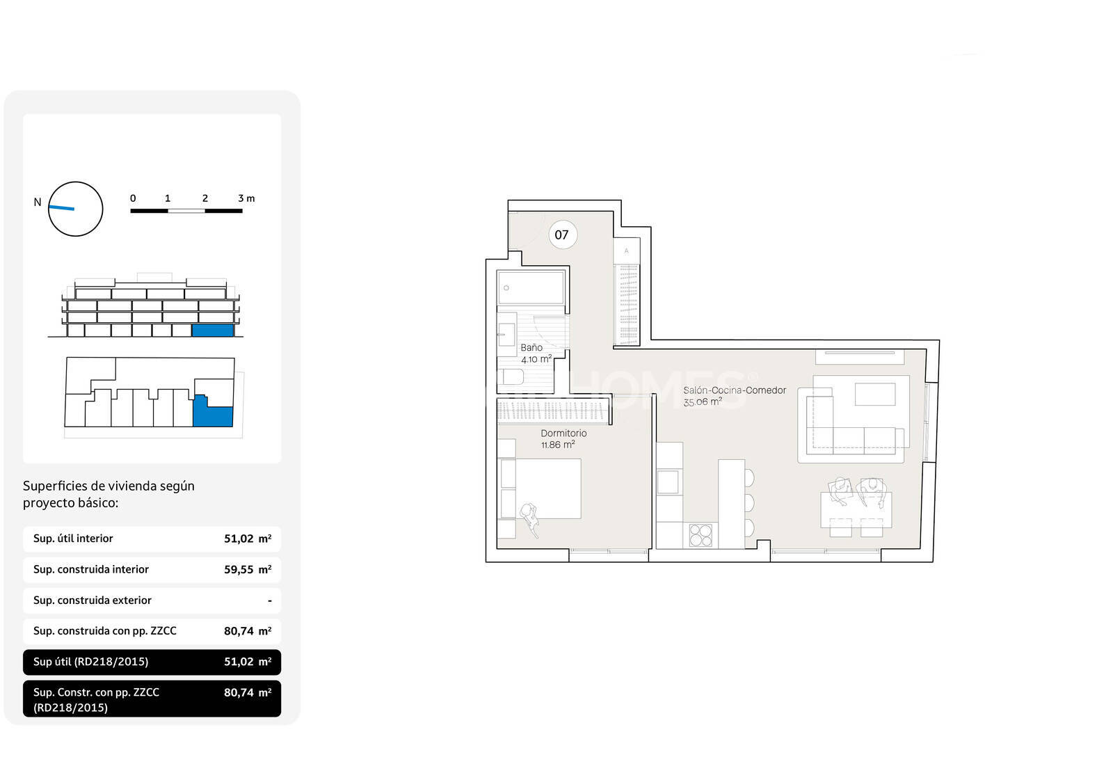 Apartamento en Rincón de la Victoria, Málaga, España 1 dormitorio, 60 m2 No. 155790