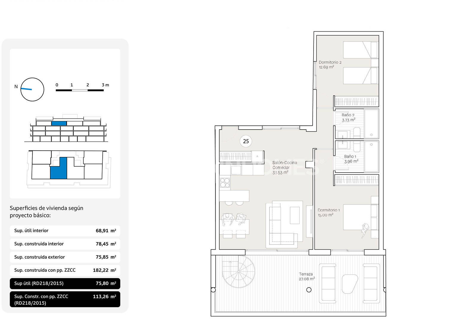 Apartamento en Rincón de la Victoria, Málaga, España 1 dormitorio, 60 m2 No. 155790