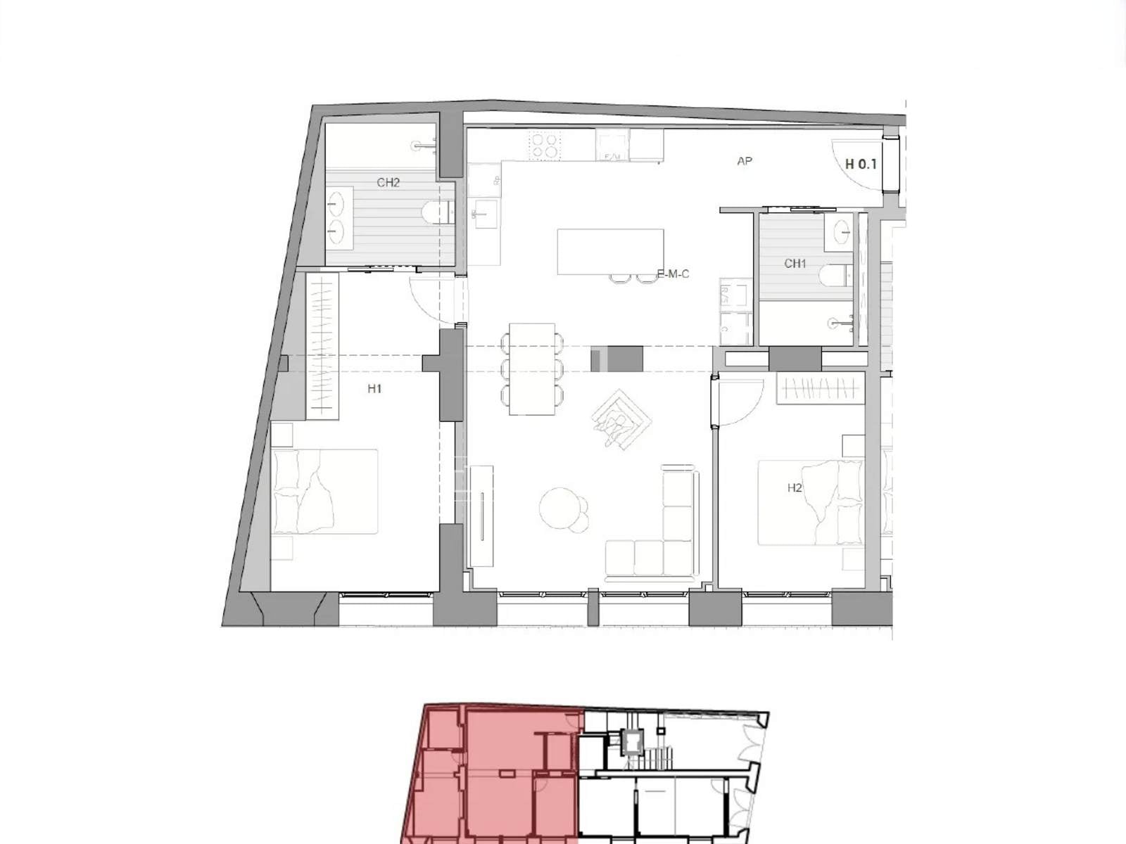 Huoneisto Vilanova i la Geltru, Barcelona, Espanja 2 makuuhuonetta, 99 m2 No. 150829