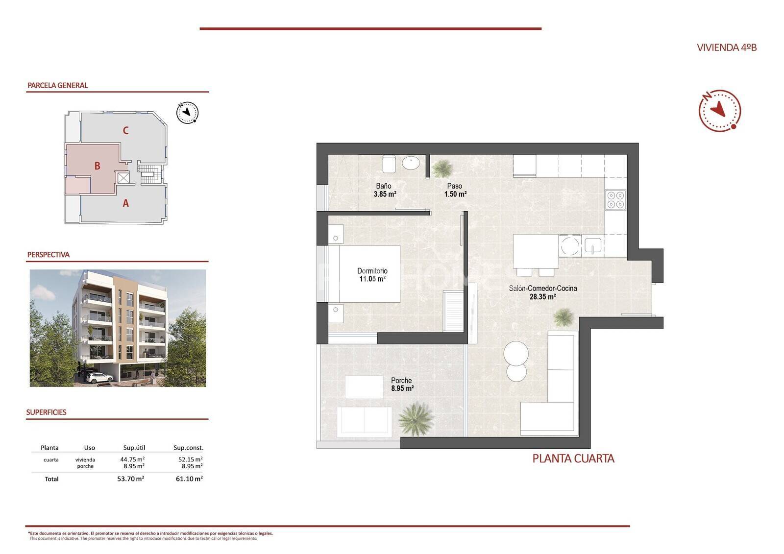 Appartamento a San Pedro del Pinatar, Murcia, Spagna 1 camera da letto, 52 mq. N° 155341