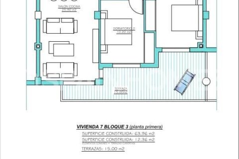 Продажа пентхауса Торре-Пачеко, Мурсия, Испания 2 спальни, 67м2 №139640 - фото 17