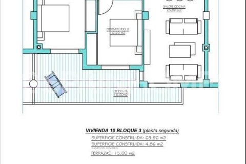Продажа пентхауса Торре-Пачеко, Мурсия, Испания 2 спальни, 67м2 №139640 - фото 20