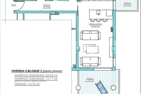 Продажа пентхауса Торре-Пачеко, Мурсия, Испания 2 спальни, 67м2 №139640 - фото 18