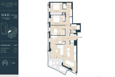 Dzīvoklis pārdošanā Barcelona, Spānijā 4 istabas, 125 m2 Nr. 150564 - attēls 8