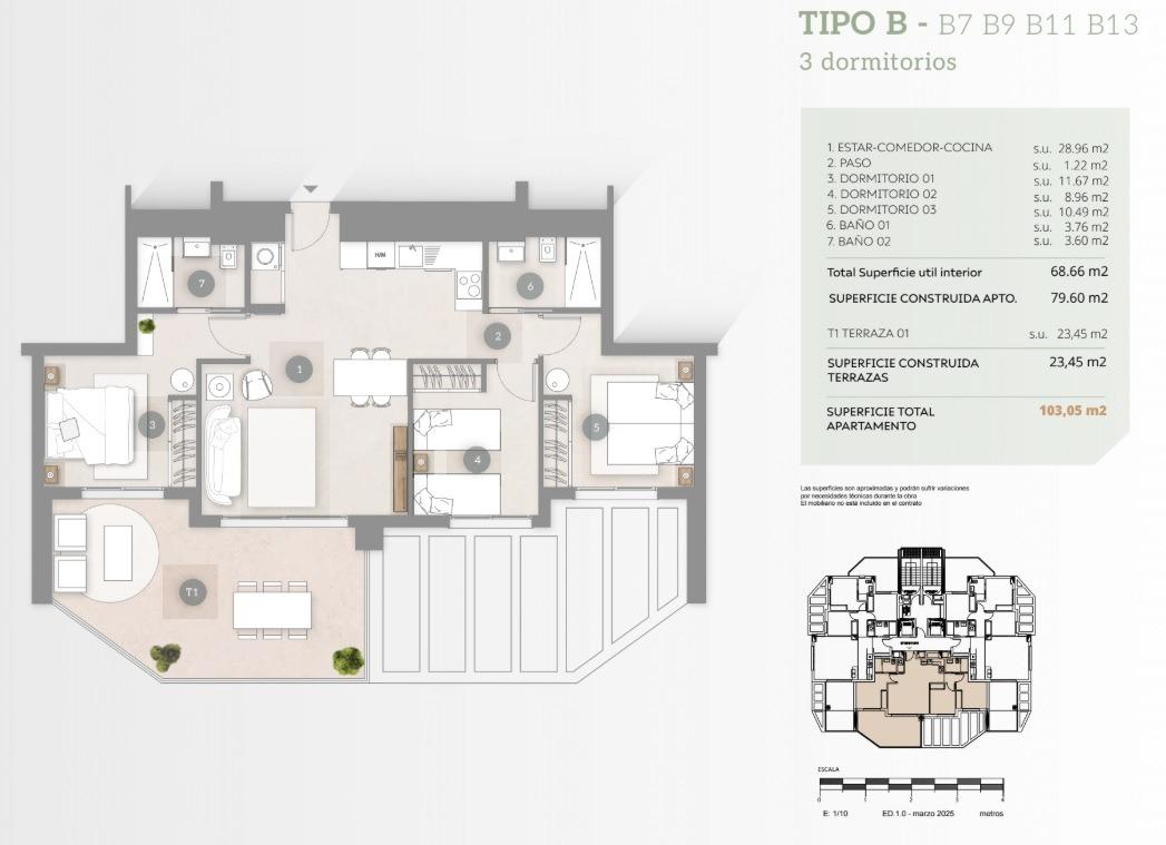 Apartment in Calpe, Alicante, Spain 3 bedrooms, 80 sq.m. No. 140447